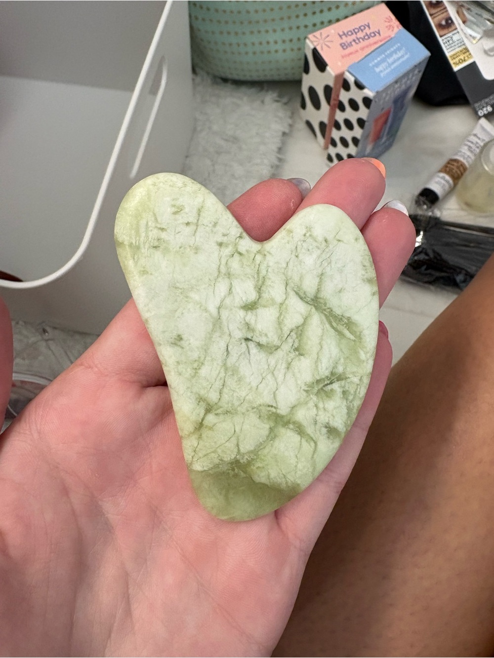 Green Marbled Gua Sha - Picture 1 of 2